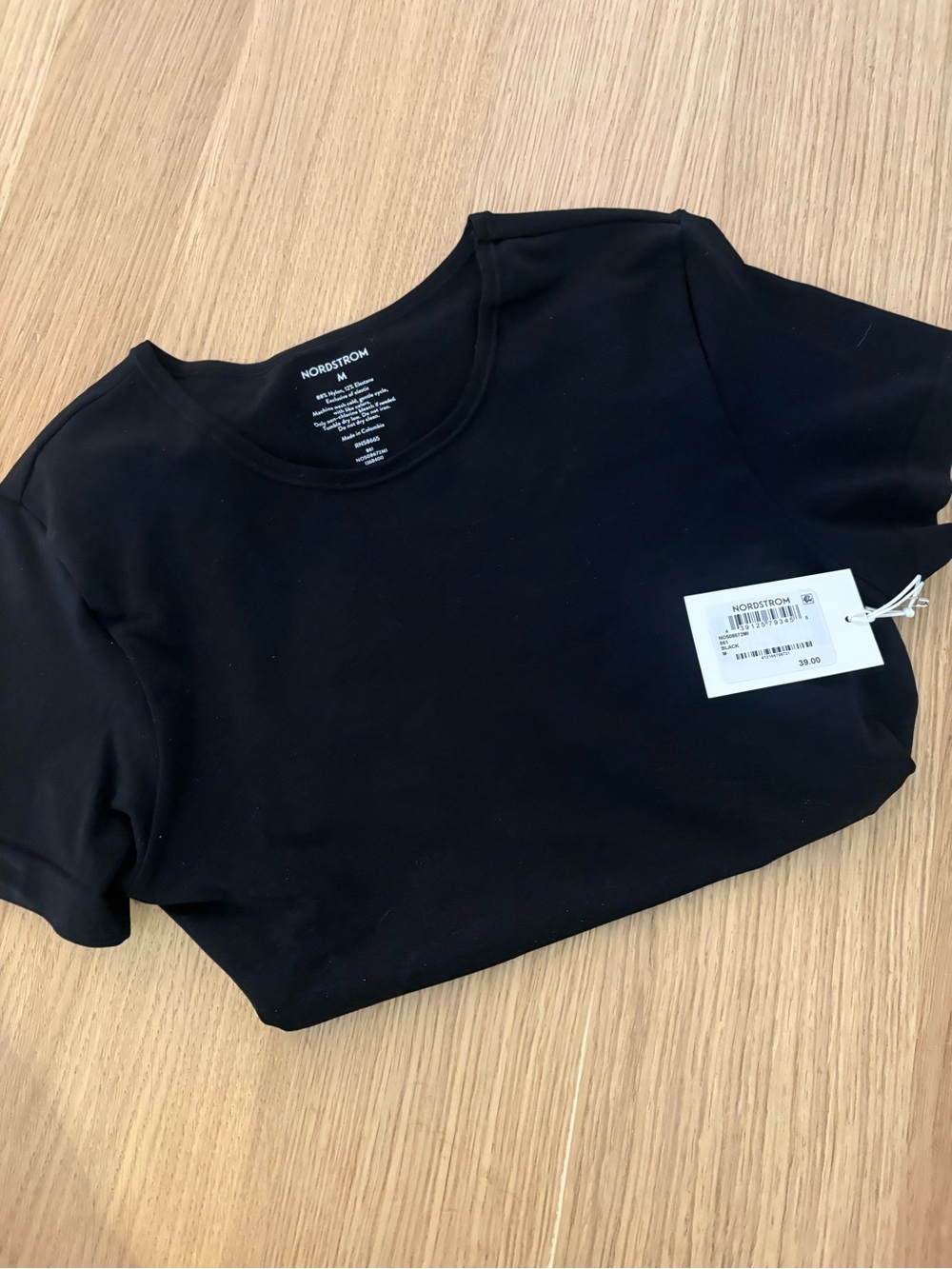 Nordstrom kids/girl Stretchy Black Short Sleeve Tee